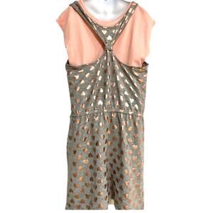 Blush by Us Angels Girl’s Romper Jumpsuit Top Set Gray Pink Size Large NWT